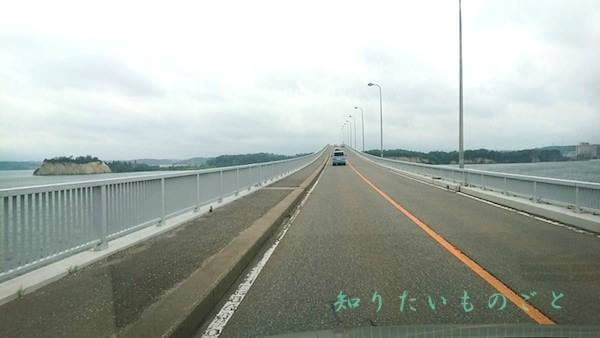 海の上を走る能登島大橋